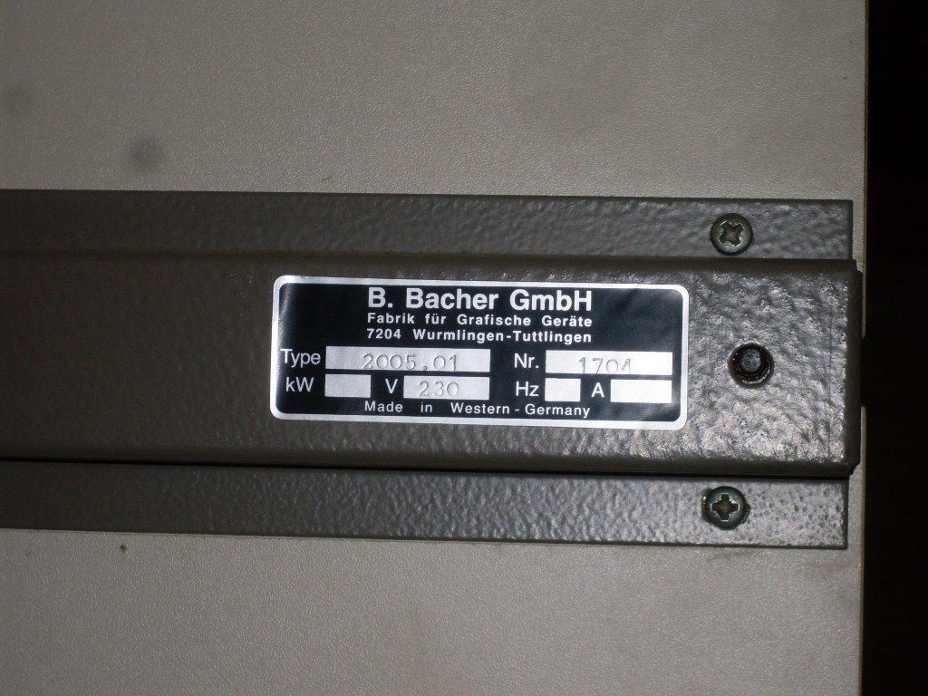 used machine BACHER-2005-2001
