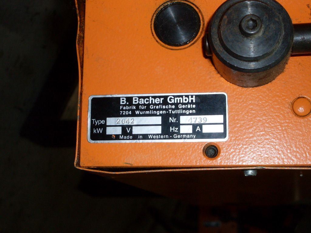 used machine BACHER-2042-1998